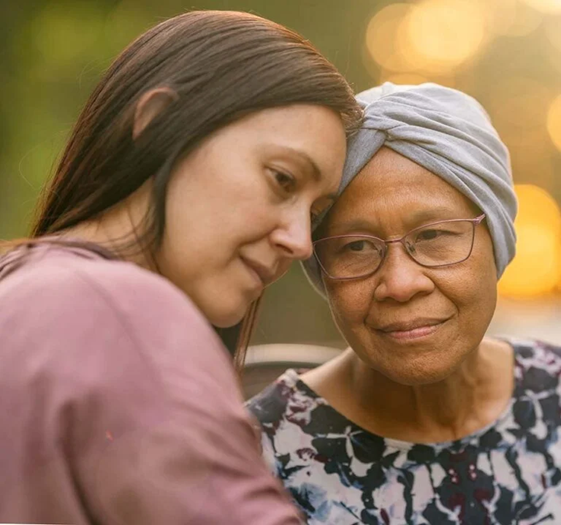 picture of women caring for her mother