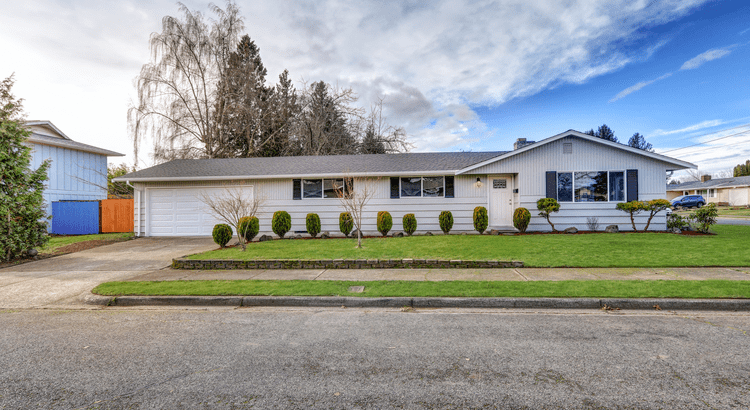 Single-story home in a quiet neighborhood representing real estate listings that stay on the market longer and offer negotiation opportunities.